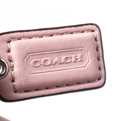 Coach Pink Leather Small Wristlet Clutch 