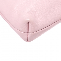 Coach Pink Leather Small Wristlet Clutch 