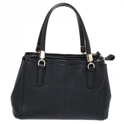 Pre Owned Coach Black Leather Christie Caryall Tote
