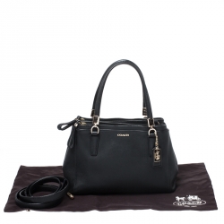 Pre Owned Coach Black Leather Christie Caryall Tote