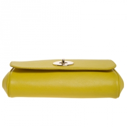 Coach Yellow Leather Flap Crossbody Bag