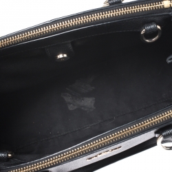 Pre Owned Coach Black Leather Mini Christie Carryall Shoulder Bag