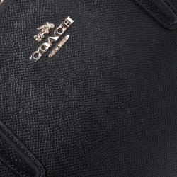 Pre Owned Coach Black Leather Mini Christie Carryall Shoulder Bag