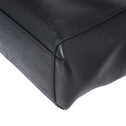 Pre Owned Coach Black Leather Mini Christie Carryall Shoulder Bag