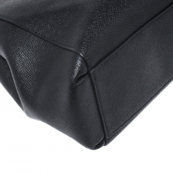 Pre Owned Coach Black Leather Mini Christie Carryall Shoulder Bag