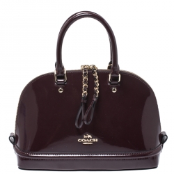 مملوكة مسبقًا حقيبة كوتش سيرا جلد عنابي لامع