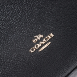 Pre Owned Coach Black Leather Edie Tote