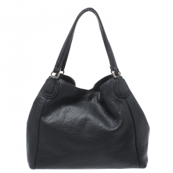 Pre Owned Coach Black Leather Edie Tote