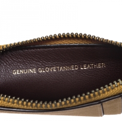 Pre Owned Coach Mustard Leather Card Holder