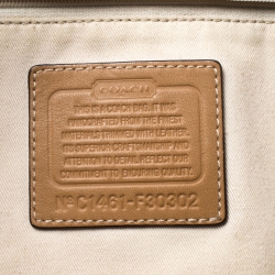 Pre Owned Coach Multicolor Striped Canvas Hadley Holiday Tote