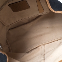 Pre Owned Coach Multicolor Striped Canvas Hadley Holiday Tote