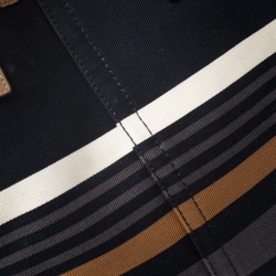 Pre Owned Coach Multicolor Striped Canvas Hadley Holiday Tote