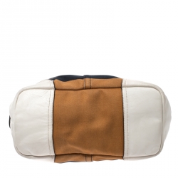 Pre Owned Coach Multicolor Striped Canvas Hadley Holiday Tote