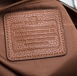 Pre Owned Coach Brown Pebbled Leather Prairie Satchel