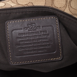 Pre Owned Coach Beige/Brown Canvas and Leather Kelsey Satchel