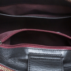 Pre Owned Coach Metallic Burgundy Leather Stanton 26 Carryall Tote