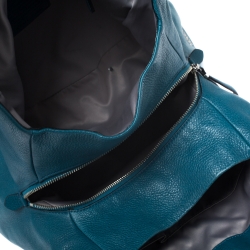 Pre Owned Coach Blue Leather Edie Tote