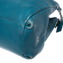 Pre Owned Coach Blue Leather Edie Tote