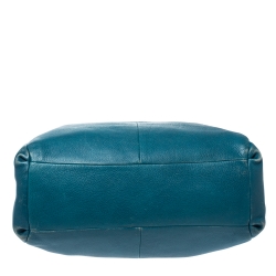 Pre Owned Coach Blue Leather Edie Tote