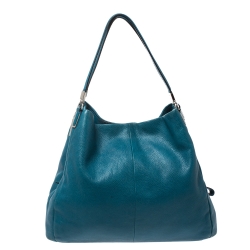 Pre Owned Coach Blue Leather Edie Tote