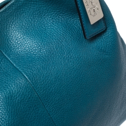 Pre Owned Coach Blue Leather Edie Tote