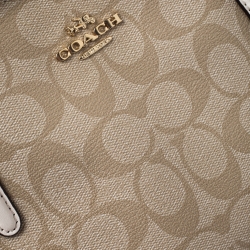 Coach Beige/Cream Coated Canvas Small Christie Carryall Satchel