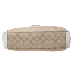 Coach Beige/Cream Coated Canvas Small Christie Carryall Satchel