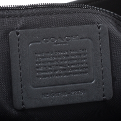 Pre Owned Coach Black Leather Turnlock Tote