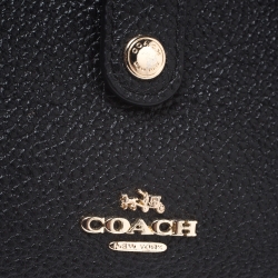 Coach Black Leather Zip Around Wallet