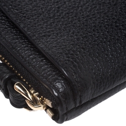 Coach Black Leather Zip Around Wallet