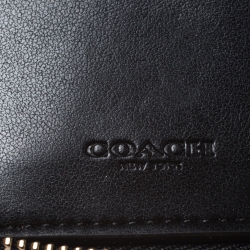 Coach Black Leather Zip Around Wallet