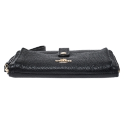 Coach Black Leather Zip Around Wallet