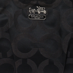 Pre Owned Coach Black Signature Canvas and Leather Mia Shoulder Bag