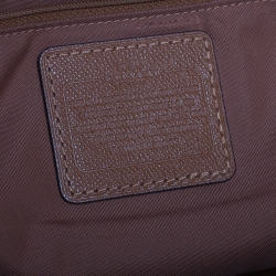 Pre Owned Coach Brown Leather Turn Lock Top Zip Tote