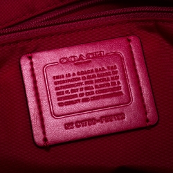 Coach White Printed Coated Canvas Ava Top-Zip Tote