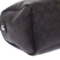 Coach Brown Signature Coated Canvas and Leather Mini Bennett Satchel