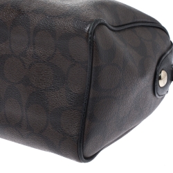 Coach Brown Signature Coated Canvas and Leather Mini Bennett Satchel