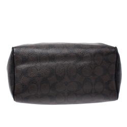 Coach Brown Signature Coated Canvas and Leather Mini Bennett Satchel