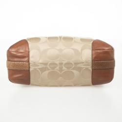 Pre Owned Coach Brown Peyton Signature Hobo