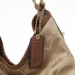 Pre Owned Coach Brown Peyton Signature Hobo