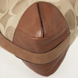 Pre Owned Coach Brown Peyton Signature Hobo