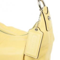 Pre Owned Coach Yellow Leather Kristin Hobo