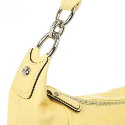 Pre Owned Coach Yellow Leather Kristin Hobo