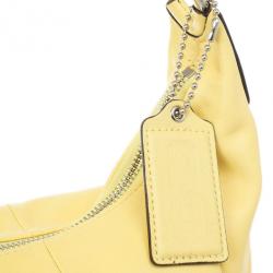Pre Owned Coach Yellow Leather Kristin Hobo