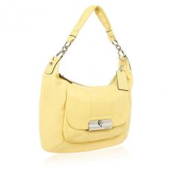 Pre Owned Coach Yellow Leather Kristin Hobo