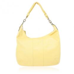 Pre Owned Coach Yellow Leather Kristin Hobo
