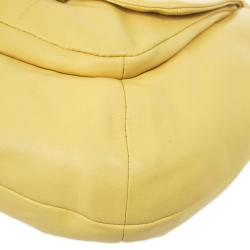 Pre Owned Coach Yellow Leather Kristin Hobo