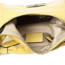 Pre Owned Coach Yellow Leather Kristin Hobo