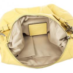 Pre Owned Coach Yellow Leather Kristin Hobo