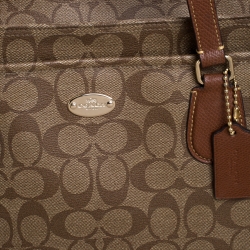 Coach Brown Signature Canvas Baby Diaper Bag